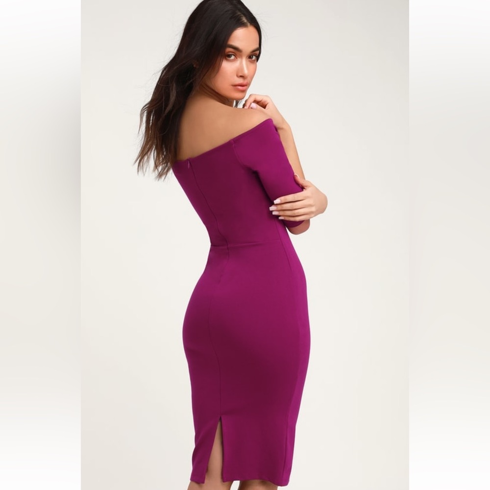 Lulus Off-the-Shoulder Midi Dress
